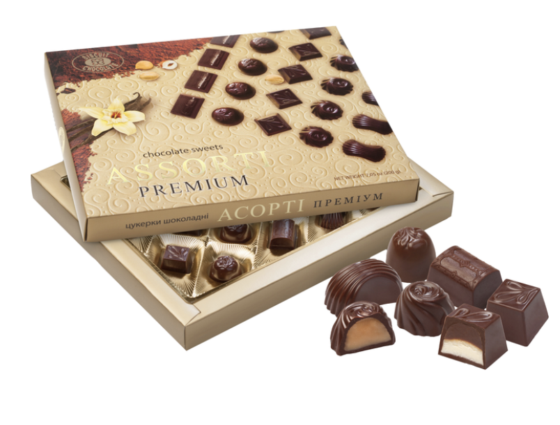 Цукерки Асорті Преміум ХБФ 200г